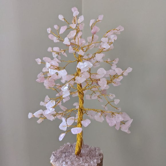 Rose Quartz Gemstone Tree, Rose Quartz Crystal Tree - Picture 5 of 5